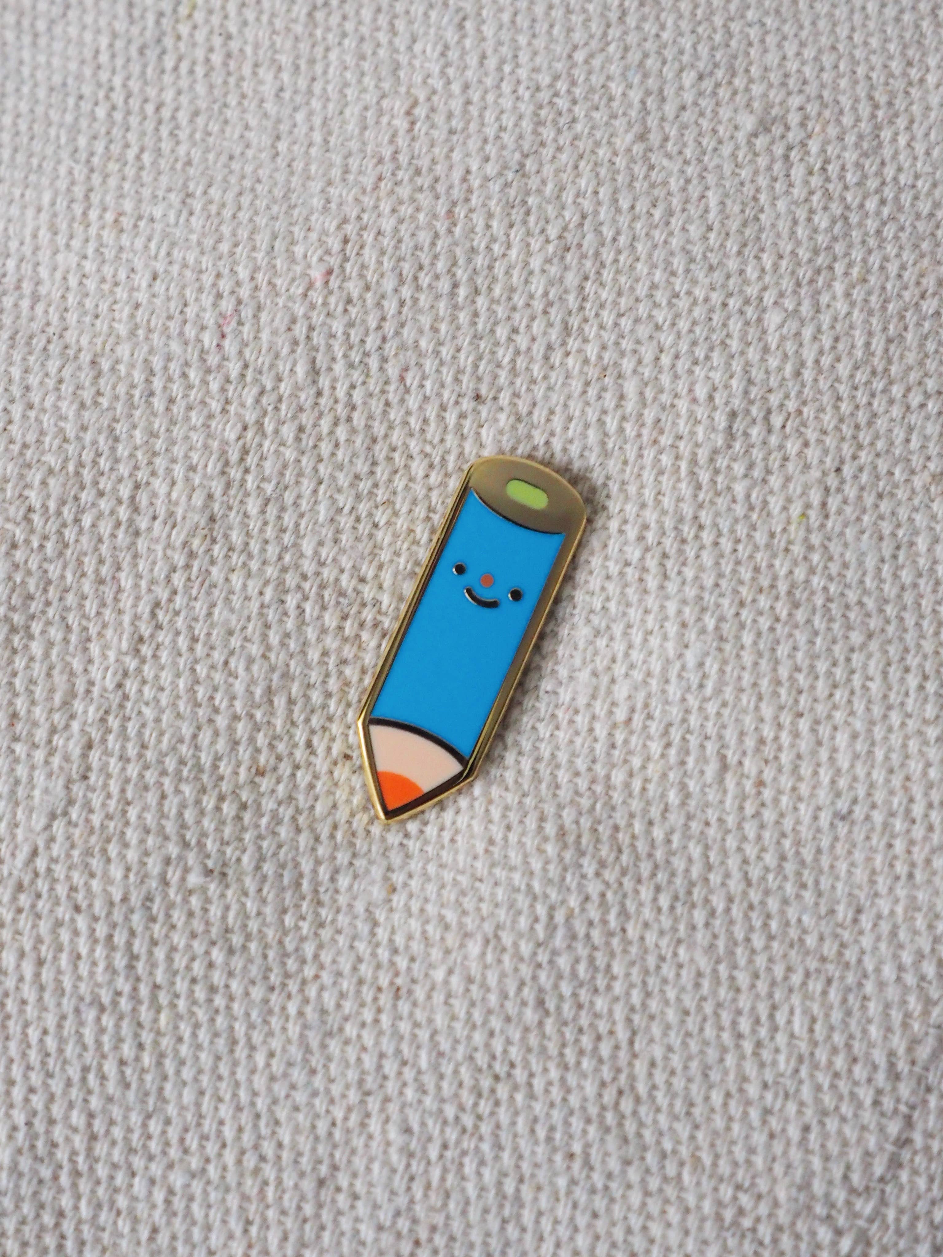 natamori - Wholesale Lapel Pin/Button - blue pencil • enamel pin