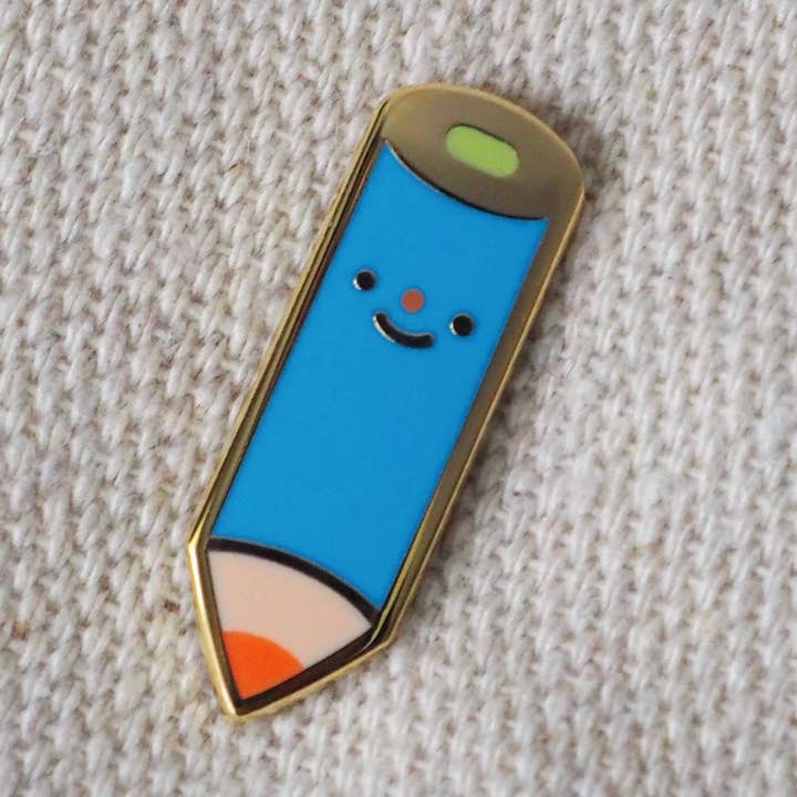 natamori - Wholesale Lapel Pin/Button - blue pencil • enamel pin0