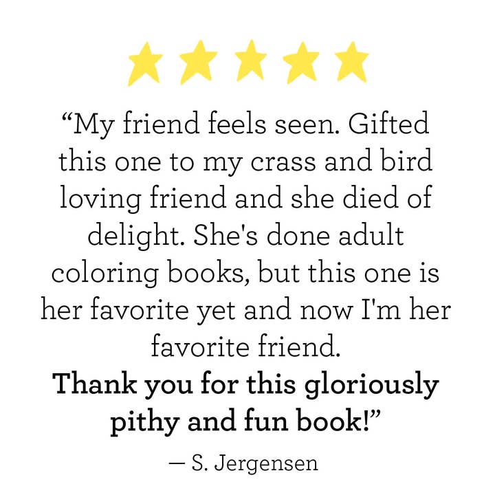 Your Very Favorite - Wholesale Coloring Book - Adult - 30 Dirty Birdies: An Adult Coloring Book
