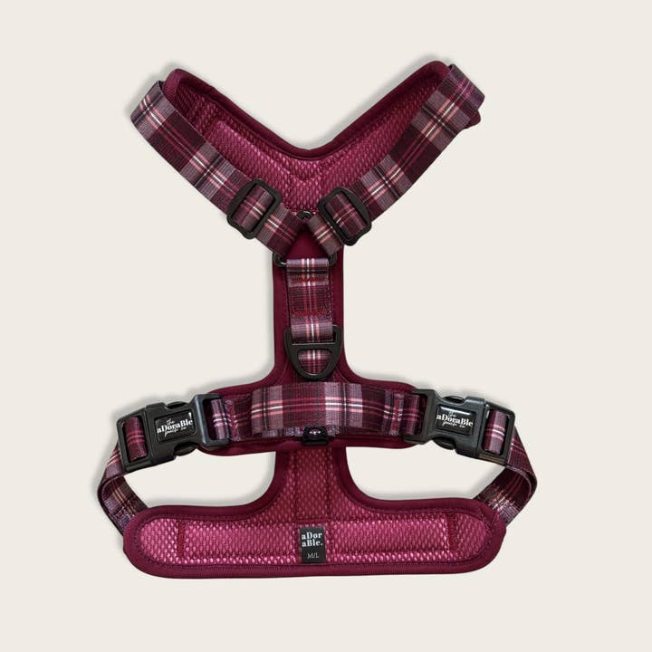 The aDoraBle Pooch Company - Wholesale Pet Harness - Dog - Streamline Pro™ Dog Harness - Heritage Collection - Merlot Manor2