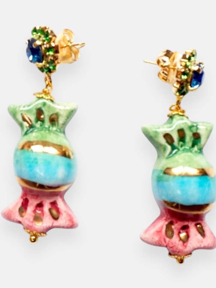 Ohrringe Dolce Caramelo Blau für den Großhandel von Truhanas