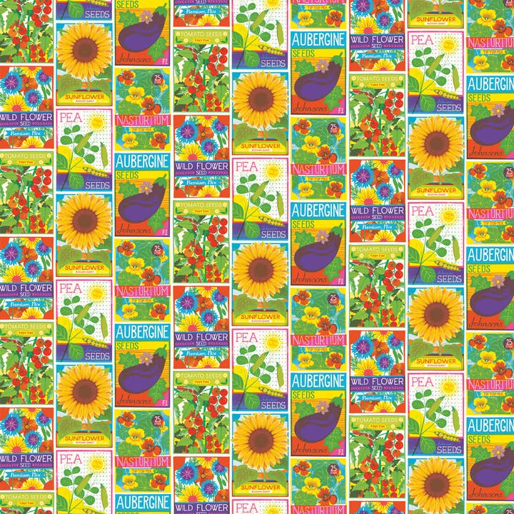Printer Johnson Ltd – wholesale Flat wrap – Seed Packets | Gift wrap, wrapping paper | Gardener, plant lover1