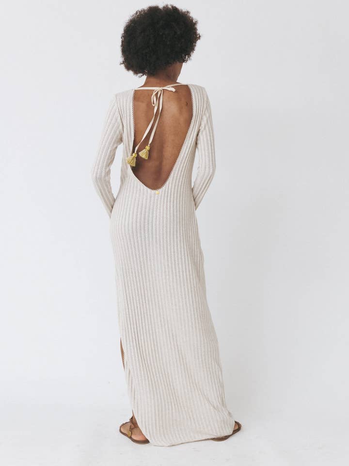 Vestido de punto con espalda abierta para venta al por mayor de ANT WOMAN COLLECTION