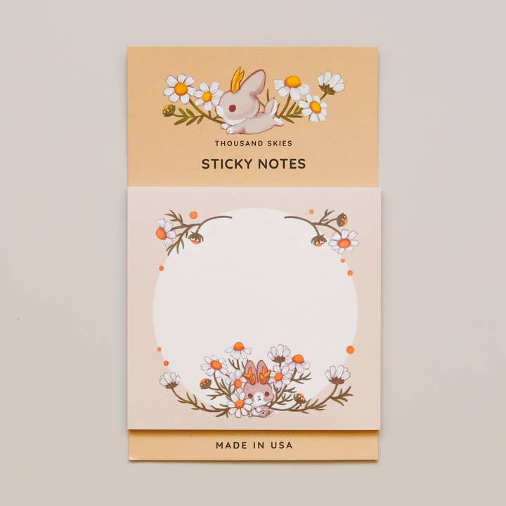 Sticky Notes - Jackalope's Garden (Cream) for wholesale by Thousand Skies