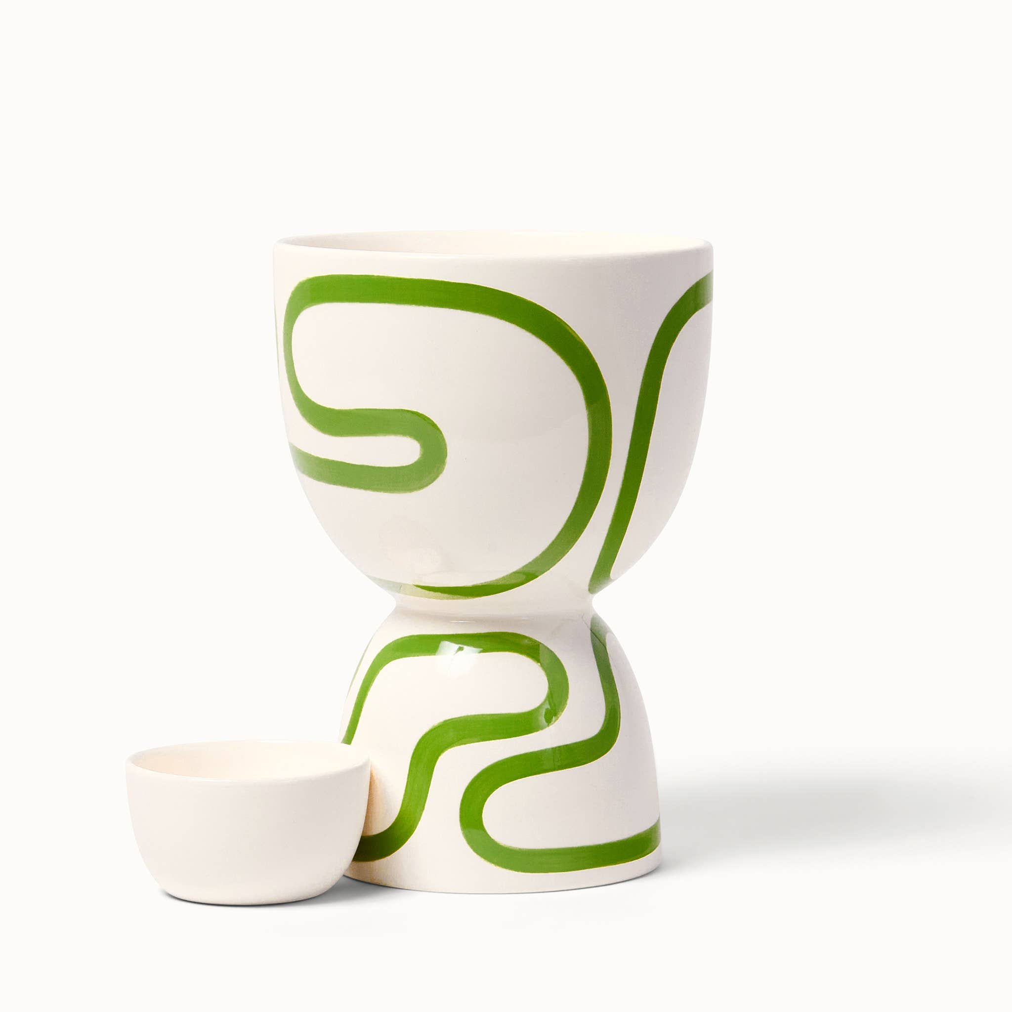 Franca - Wholesale Plant Pot - Meadow Outline Stacked Planters (Gloss) 7