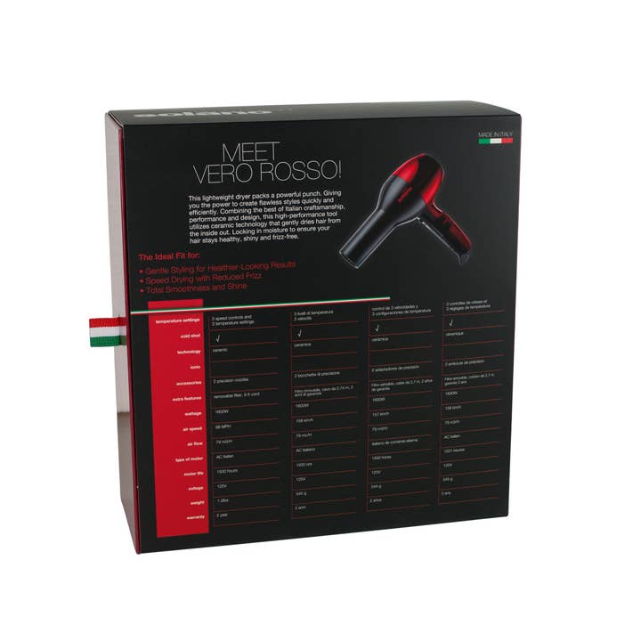 Solano - Wholesale Hair Dryer - Solano® Vero Rosso Professional Hair Dryer