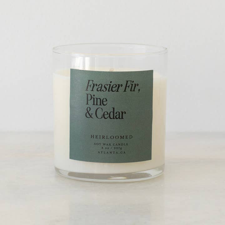 Heirloomed Collection - Wholesale Jar/Filled Candle - Heirloomed Candle Frasier Fir, Pine & Cedar - Christmas2