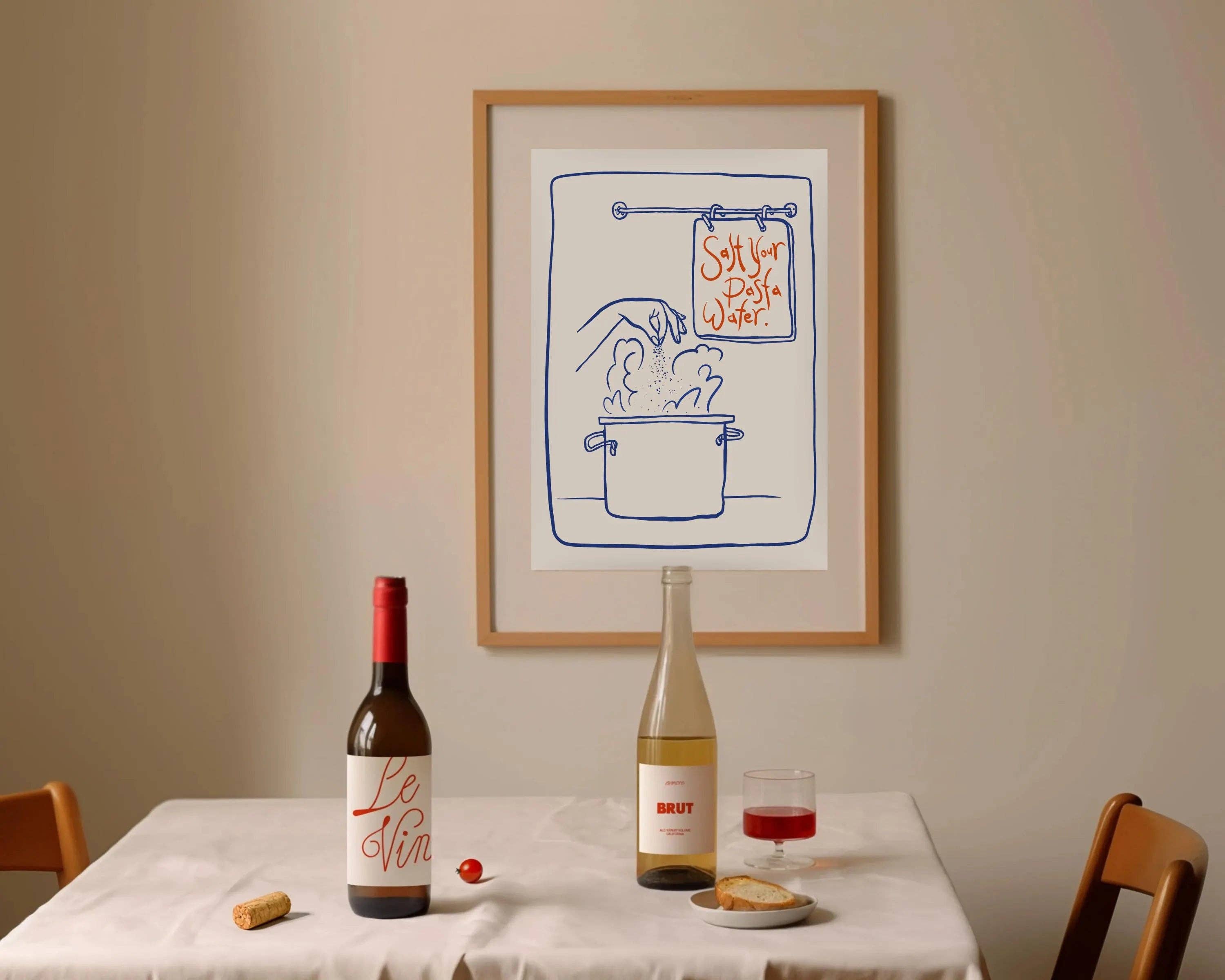 Olive Street Collective - Wholesale Art Print - Salt Your Pasta Water Print2