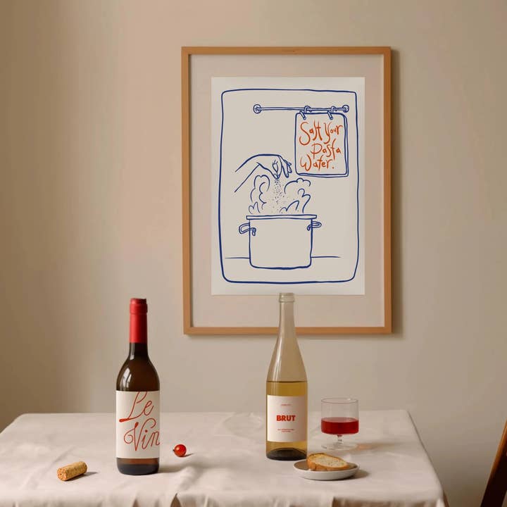 Olive Street Collective - Wholesale Art Print - Salt Your Pasta Water Print2