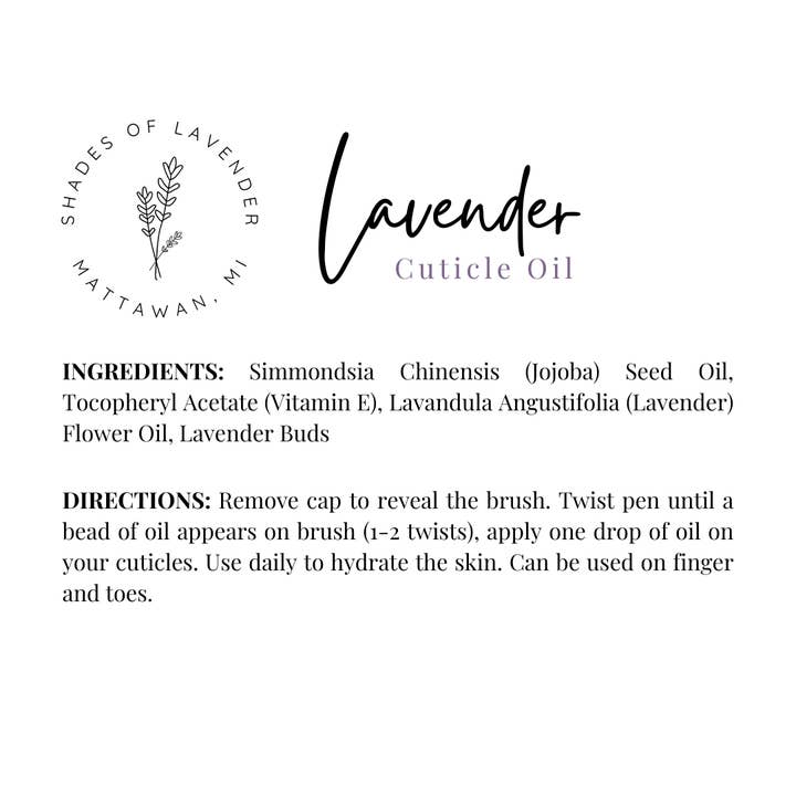 Shades of Lavender Farm - Wholesale Cuticle Oil - Cuticle Oil Pens1