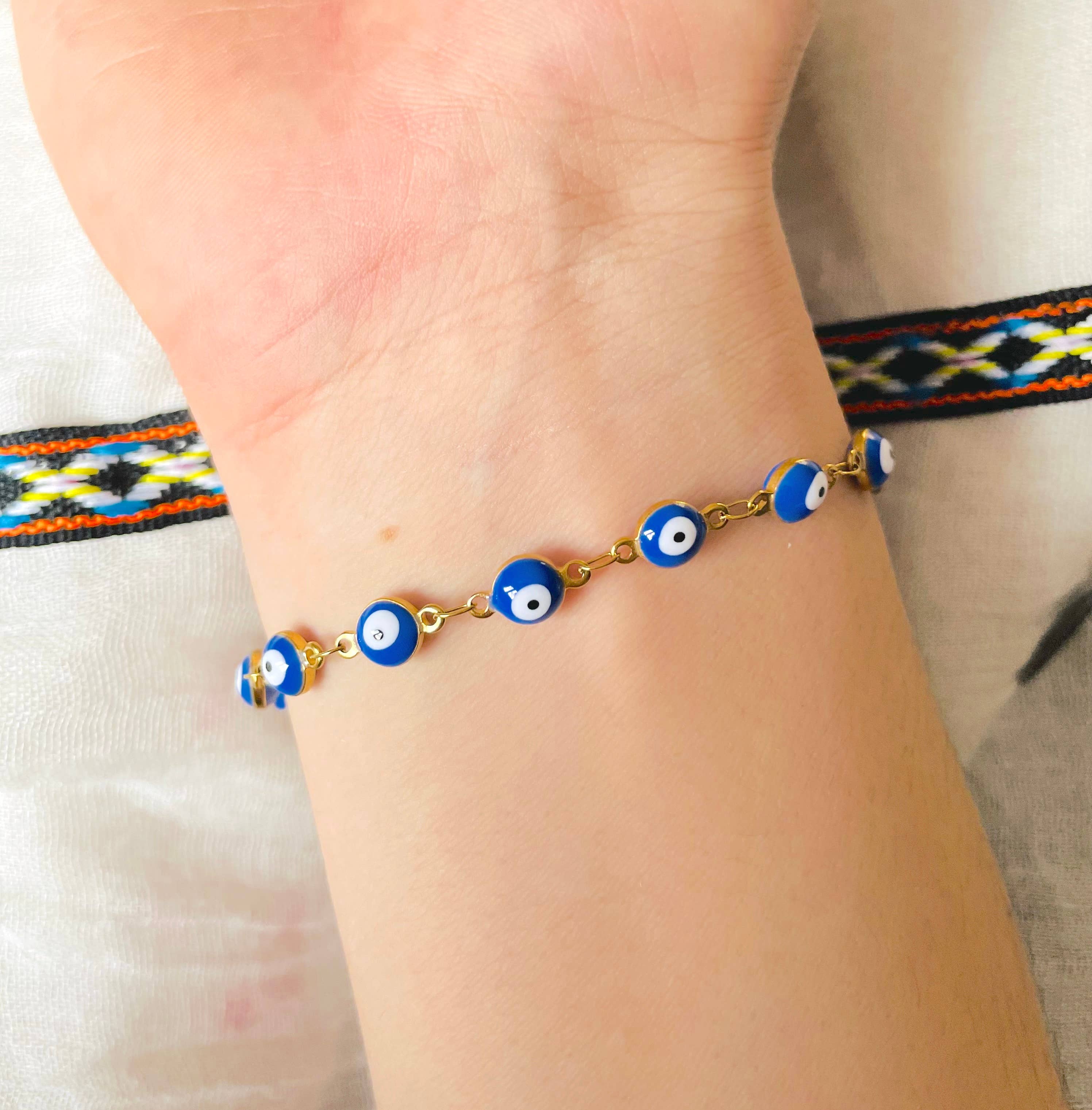 Blueyejewelry - Wholesale Charm/Dangle Bracelet - Evil Eye Bracelet - Tarnish-free Blue Eye Bracelet 1