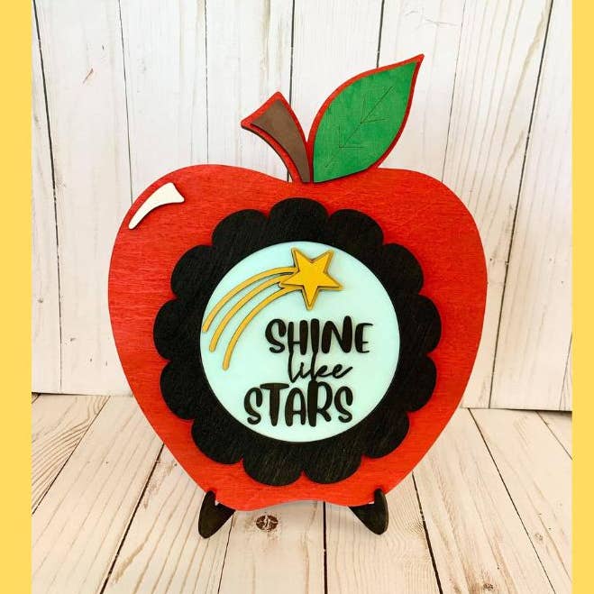 Interchangeable Apple Sign DIY Craft Kit for wholesale by Denton Cove