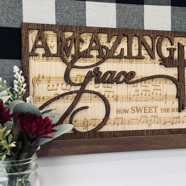 Just Grace Co - Wholesale Sign - Amazing Grace Hymn