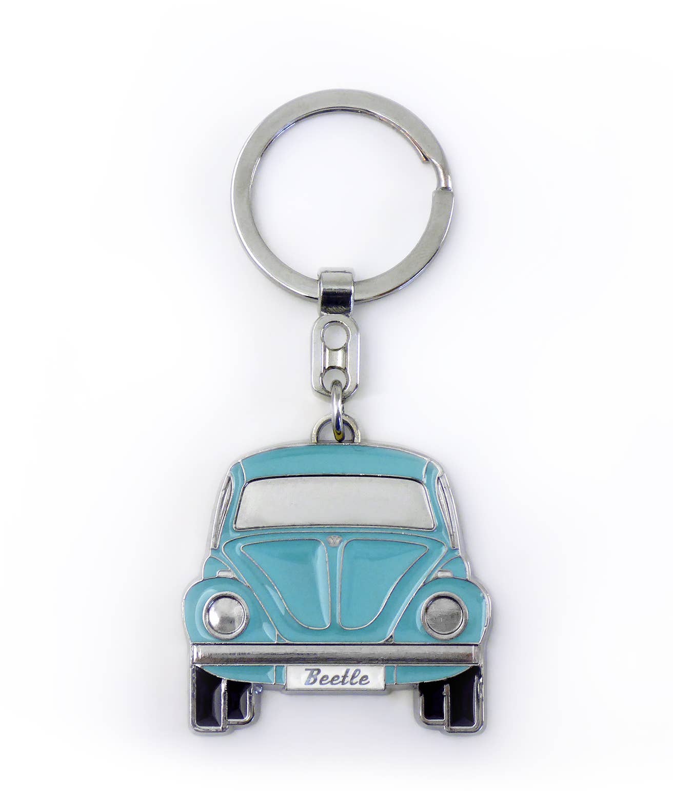 VW Collection by BRISA - Wholesale Keychain - Unisex - VW Beetle Key Ring in Gift Tin - Blue0