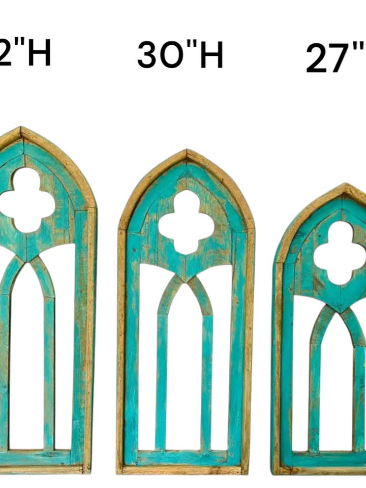 40-299- Turquoise Campden Woos Raam 3-delige Set - 5.10 voor wholesale door Rustic Farm