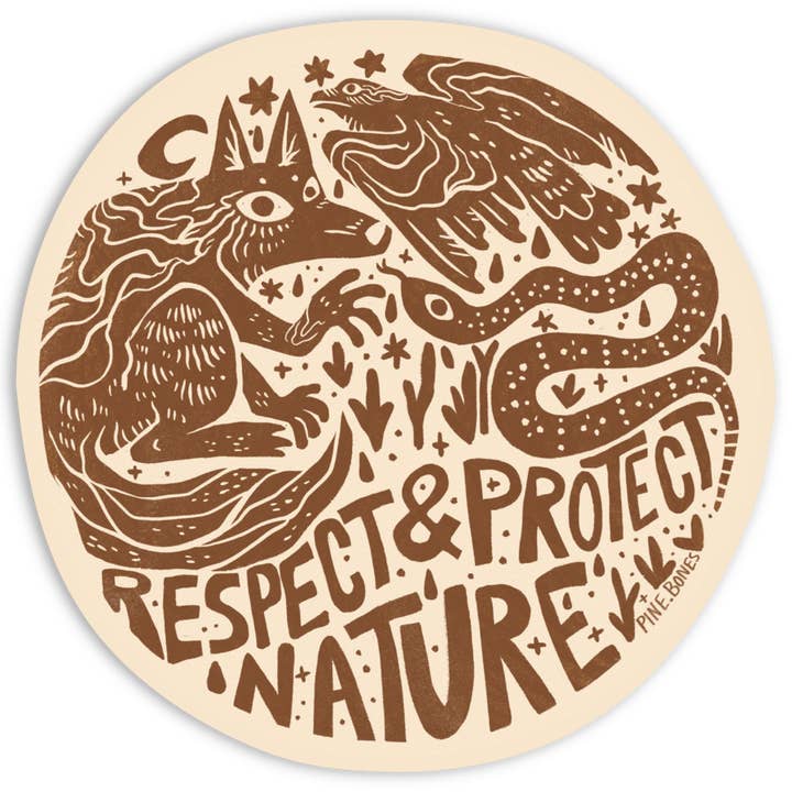 arteesian - Vendita all'ingrosso Adesivo - Adesivo «Respect & Protect» di Holls Walck