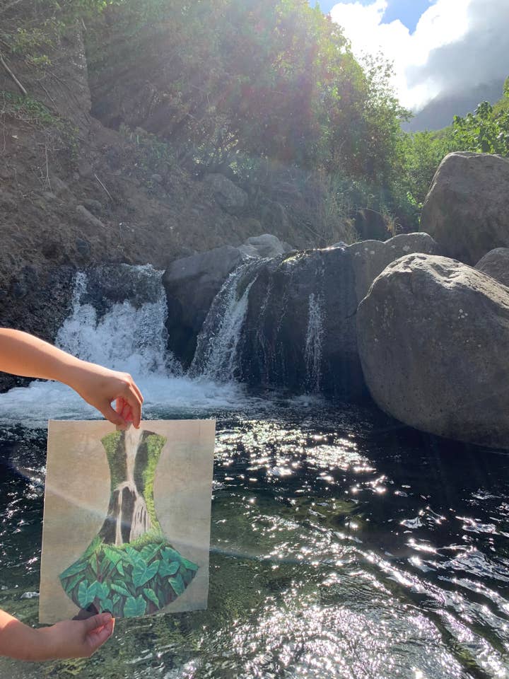 Estampe Pohaku pour la vente par B. Miyo Art