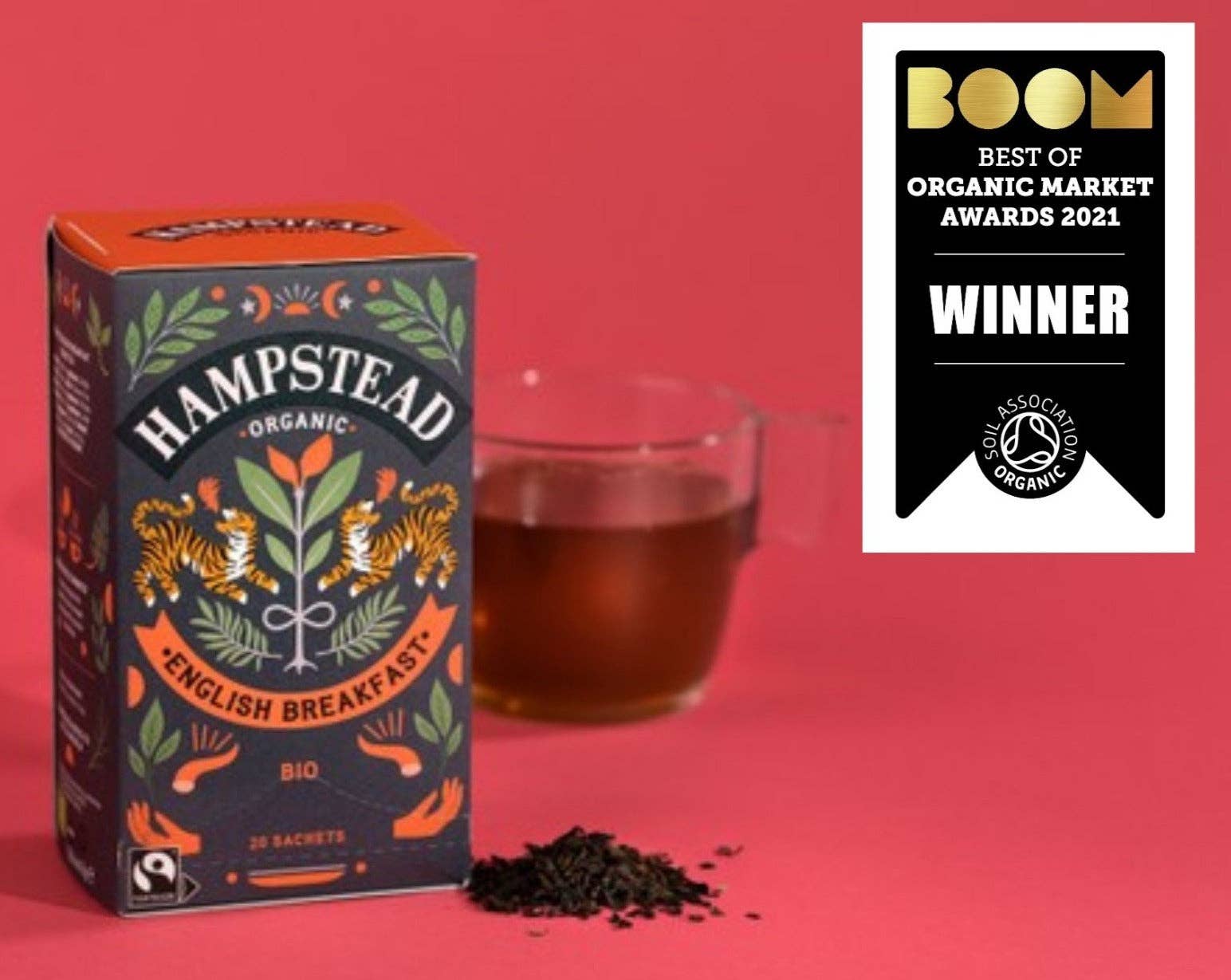 Hampstead Tea – wholesale Tea bags – Hampstead Organic English Breakfast Tea - (Single - 1x20g)2