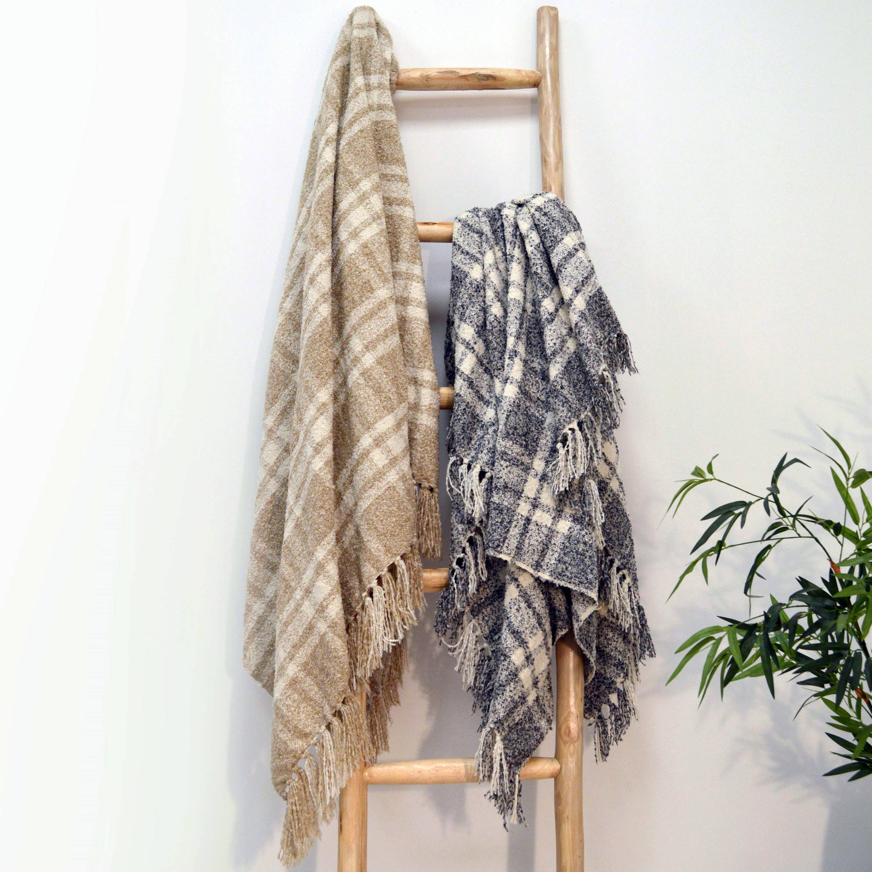 Allure Bath Fashions - Wholesale Throw Blanket - Darwin Chenille Checked Tartan Throw Blanket - 100% Recycled9