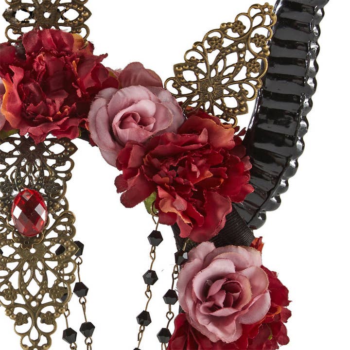 Red Lolita Horn Rose Headband L4575 for wholesale on Faire4