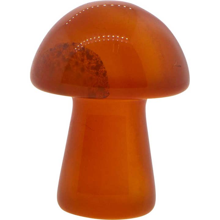 Kheops International inc. - Wholesale Decorative Tabletop Object - Gemstone Mini Mushroom-Carnelian 0.75"