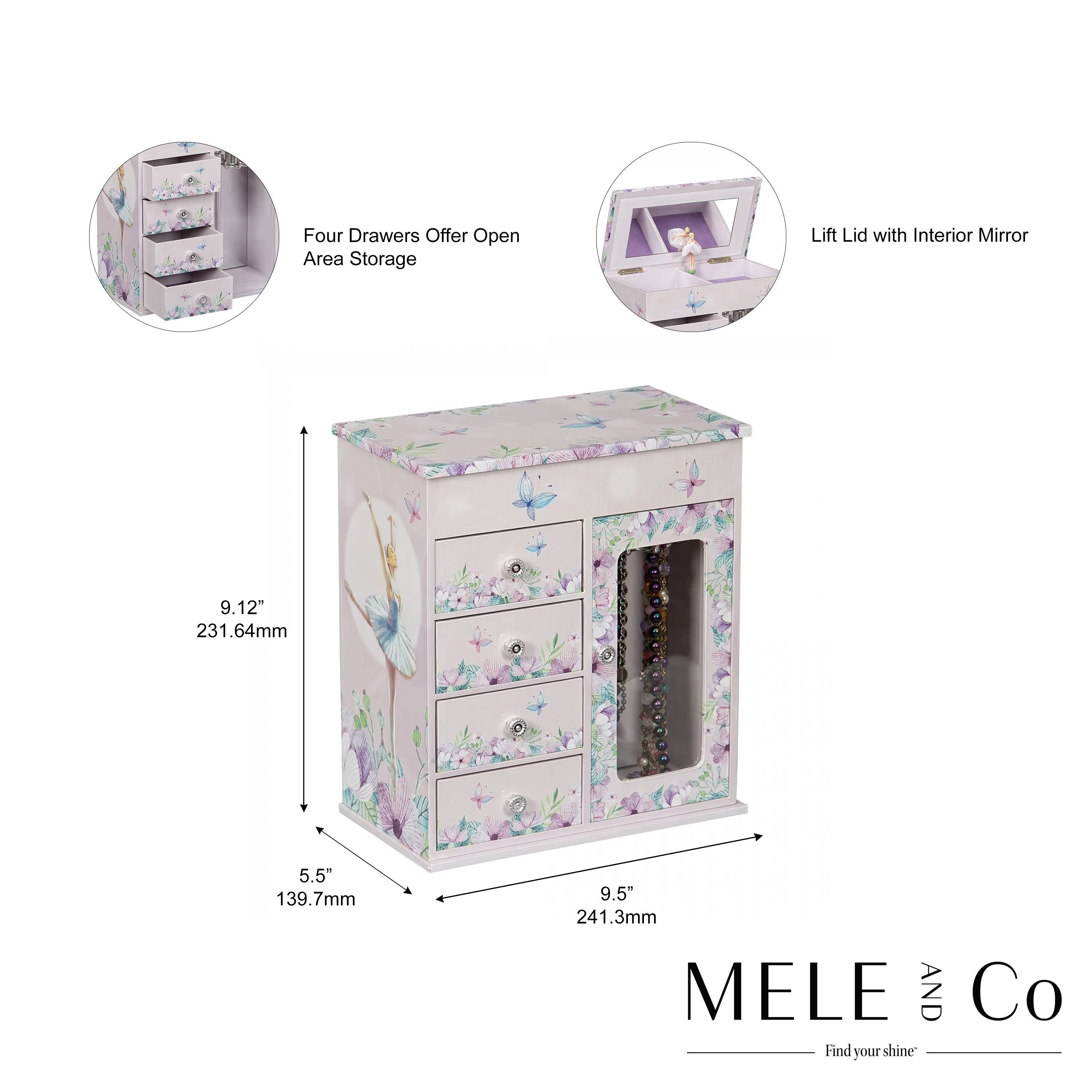 Mele and Co - Wholesale Jewelry Box/Organizer - Kids - Mele and Co Liliana Girls Musical Ballerina Jewelry Box4