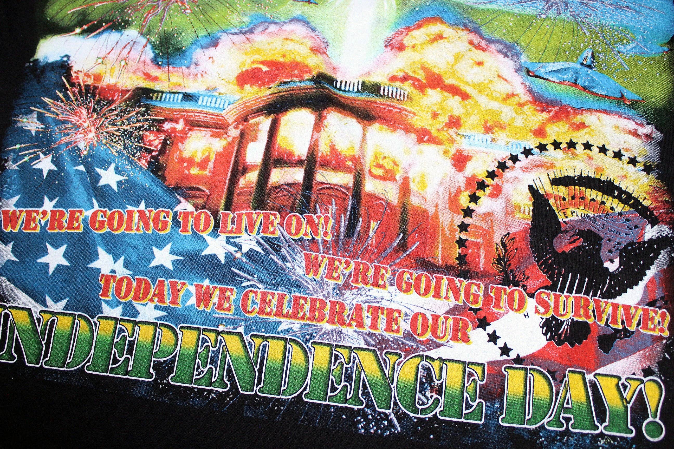 Backstock co - Vente T-shirt sérigraphié – unisexe - T-shirt ID4 Independence Day / Will Smith Art Fan Orig.10