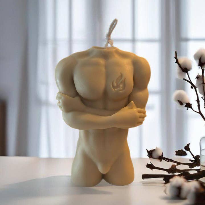 Vela de torso masculino, vela de soja, vela de cuerpo de hombre, personalizada para venta al por mayor de Karly’s Candles