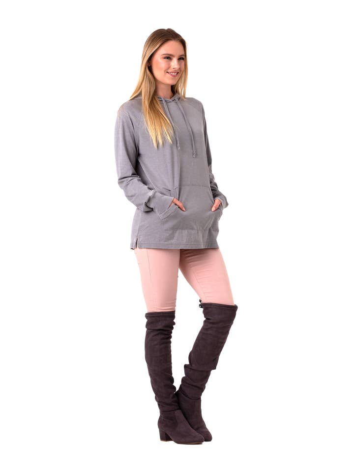 U.S. Apparel - Wholesale Hoodie – Women's - Unisex Fit Jersey Hoodie - Light Garment Burnout Raglan6