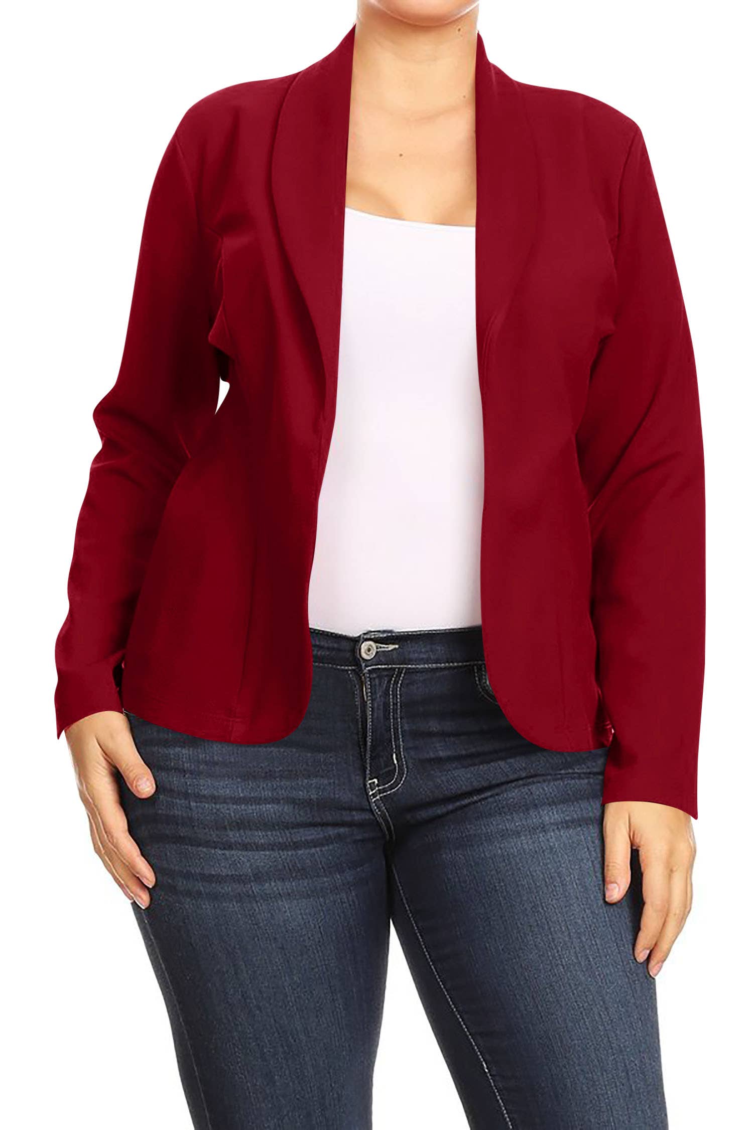 MOA COLLECTION - Wholesale Blazer - Women's - Plus Size Casual Open Front Office Work Wear Blazer Jacket8