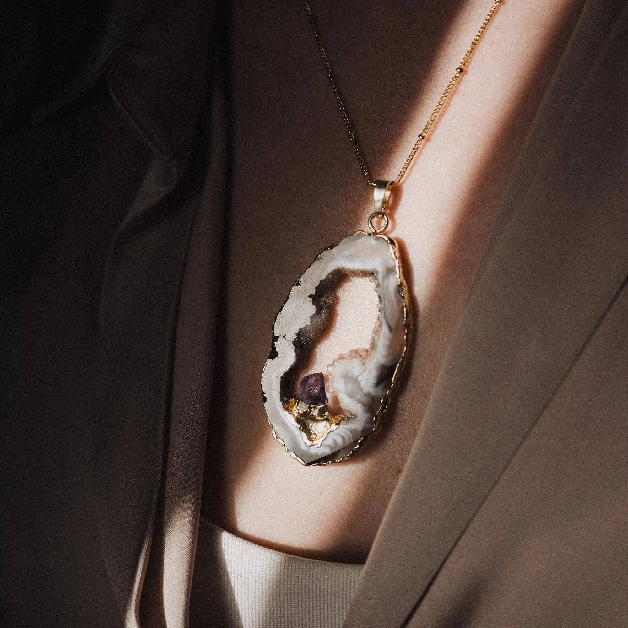 PHOEBE´S - Vente Colliers à pendentif - Collier d'Agate, Pendentif Rustique4