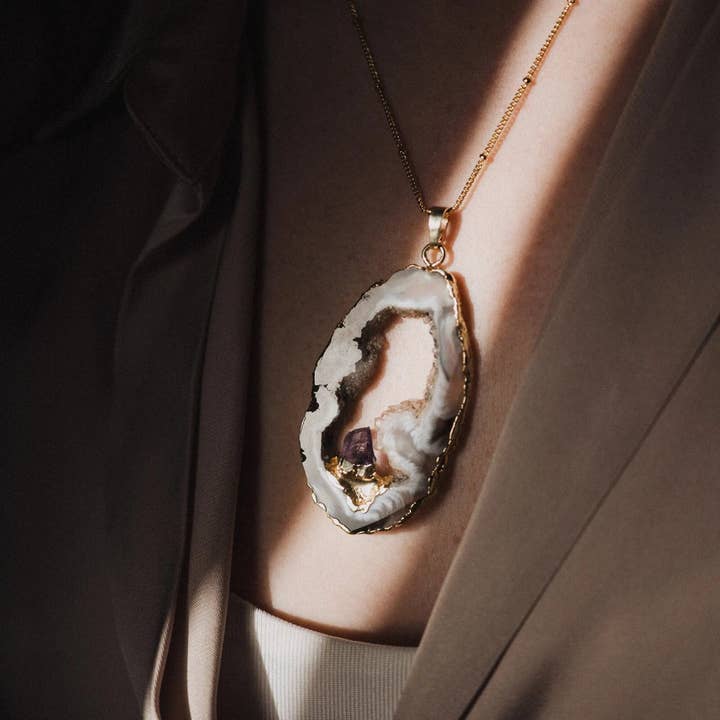 PHOEBE´S - Vente Colliers à pendentif - Collier d'Agate, Pendentif Rustique4