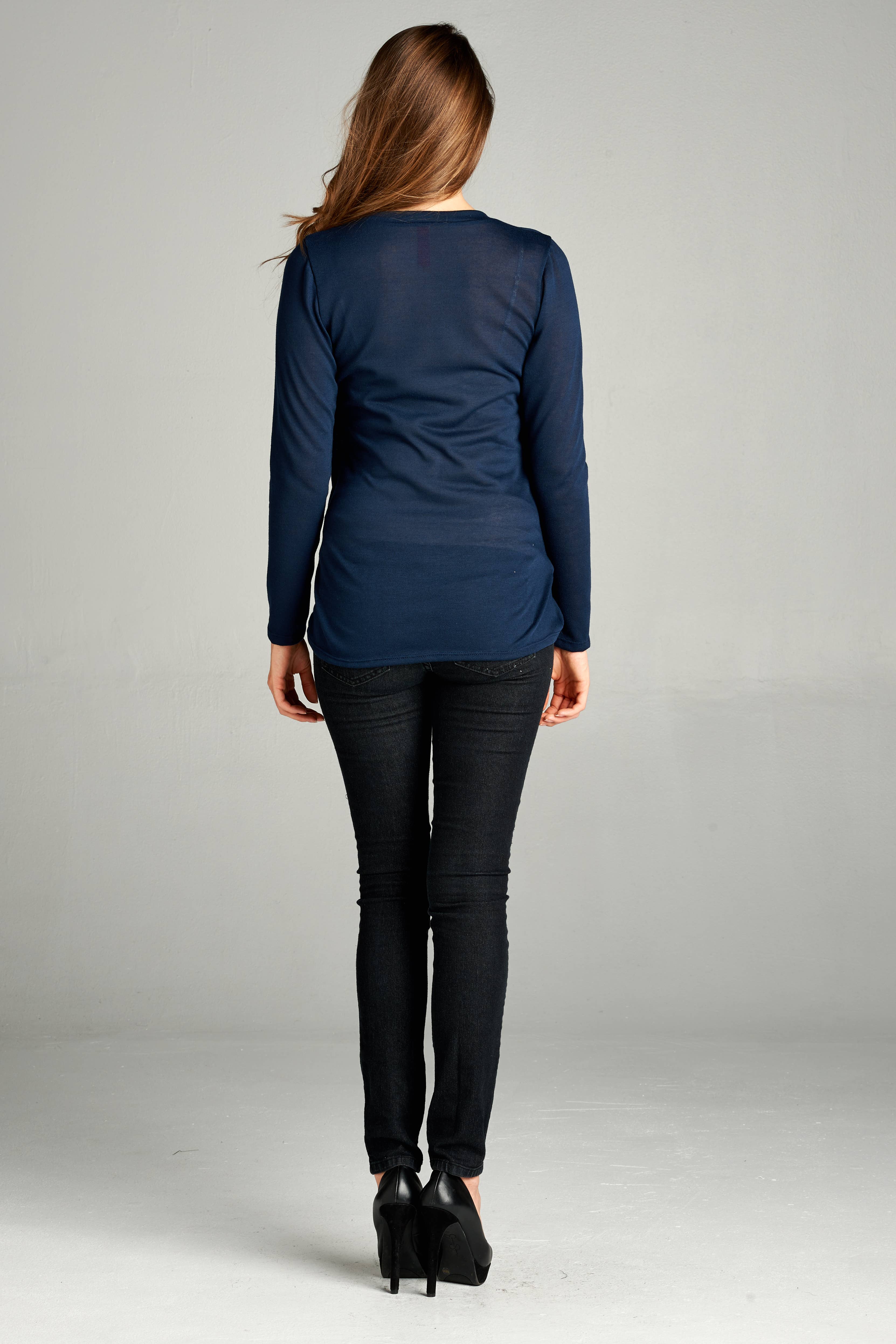 Hello Miz - Venta al por mayor Camiseta de lactancia - Top de maternidad y lactancia de manga larga bajo tulipán19