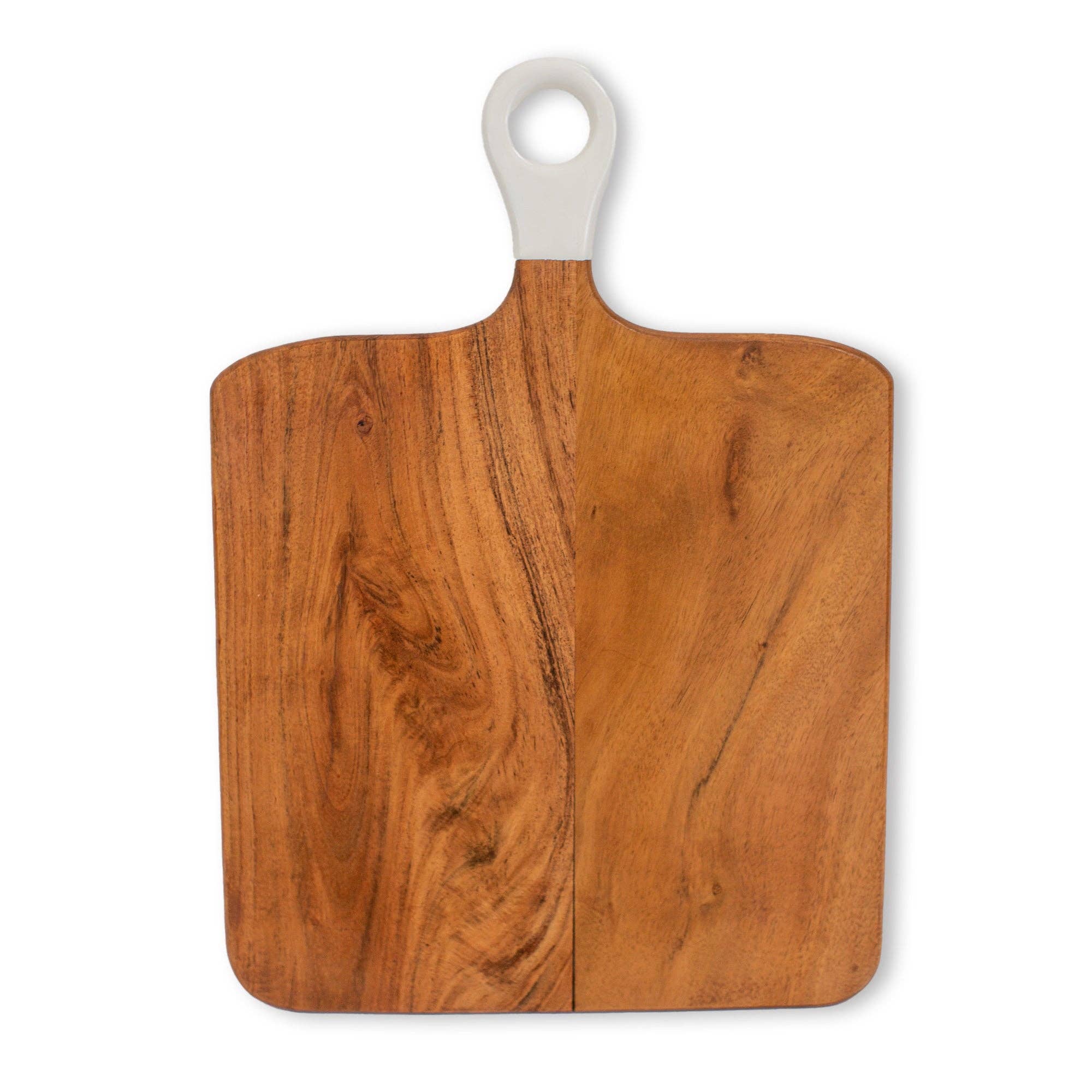 Jeanne Fitz - Wholesale Cheese Board - Wood+White Collection Acacia Wood Square Charcuterie Board M1