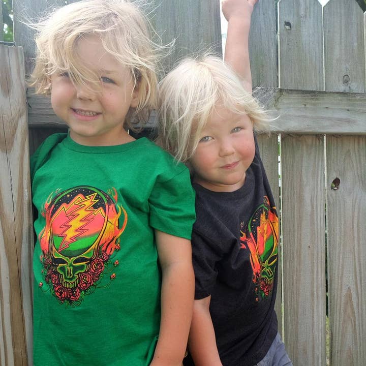 Grateful Dead Scarlet Fire Stealie Toddler T for wholesale by Little Hippie LLC