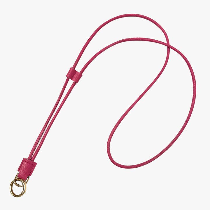 Lanyard de Couro Fúcsia para Usar a Tiracolo por atacado de Coverlab