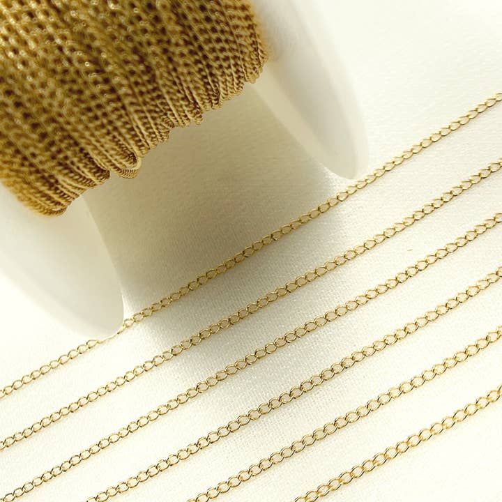 Tresor Jewelry Inc. - Wholesale Link & Chain Necklace - 1120CGF. 14K Gold Filled Curb Link Chain1