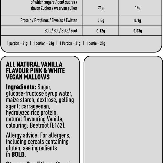 Freedom Mallows - Wholesale Marshmallow - BBQ Vegantic Pink & White Vanilla (105g Bag) Vegan4