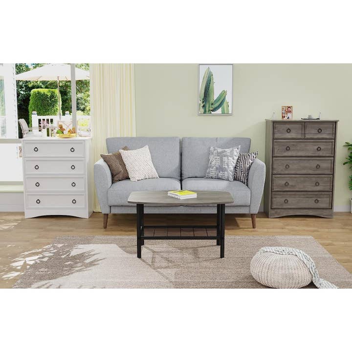 Gray Wash Tall Dresser 6 Drawer Bedroom Storage Cabinet for wholesale on Faire4
