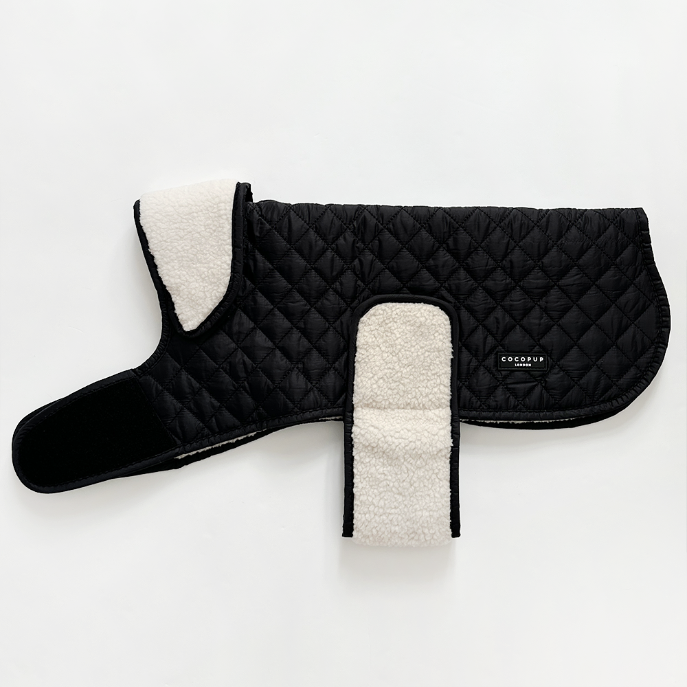 Cocopup London - Vente Manteau – chien - Manteau matelassé LUXE pour chien - Midnight Black0