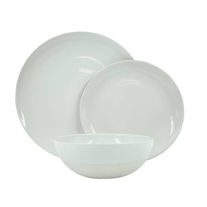 Shell Bisque White 3-Piece Place Setting, Service For 1 for wholesale by Canvas Home