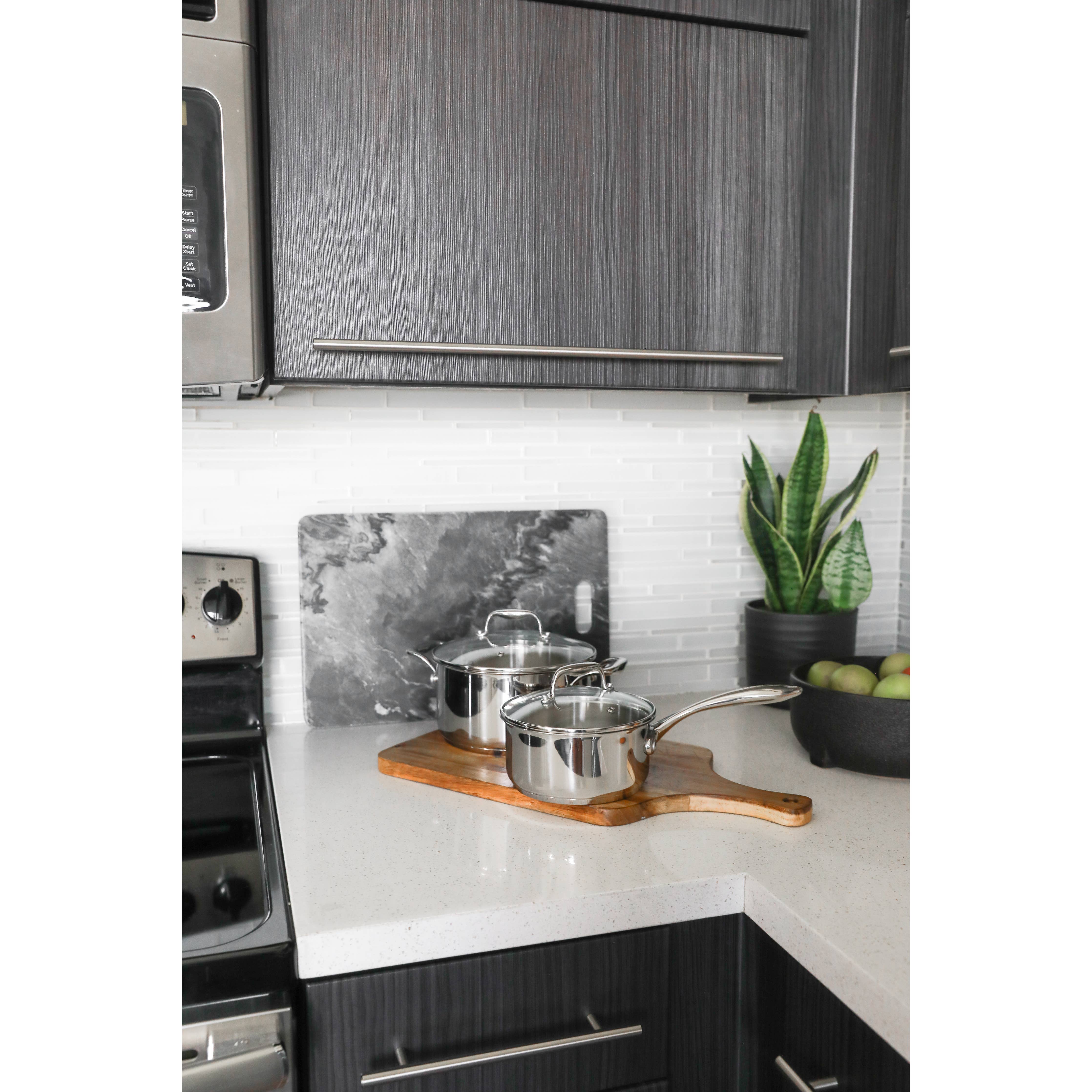 Housewarming Stainless Steel Ceramic Nonstick 10pc Cookware Set PTFE Free for wholesale on Faire4