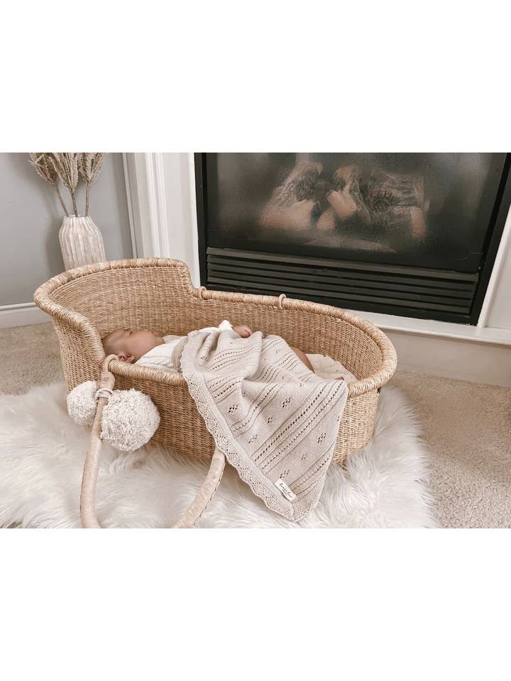 Pointelle Baby Blanket - Beige for wholesale on Faire1