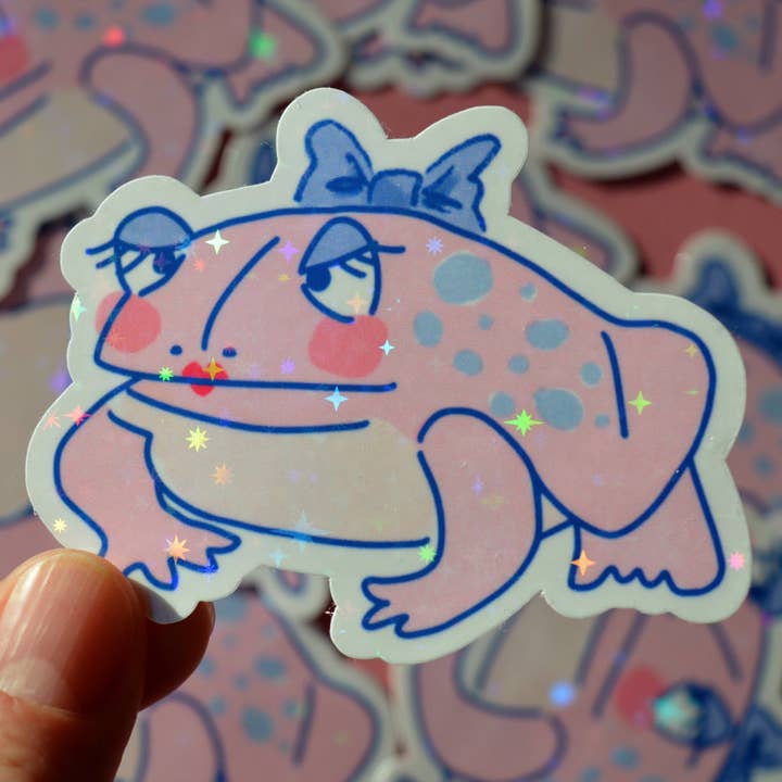 Toad Holographic Sticker for wholesale by Maison Phoenix