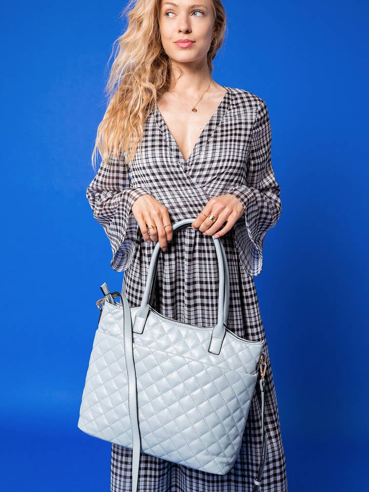 M2406 Tessa gewatteerde tas met dubbele handgrepen voor wholesale door Jen & Co.