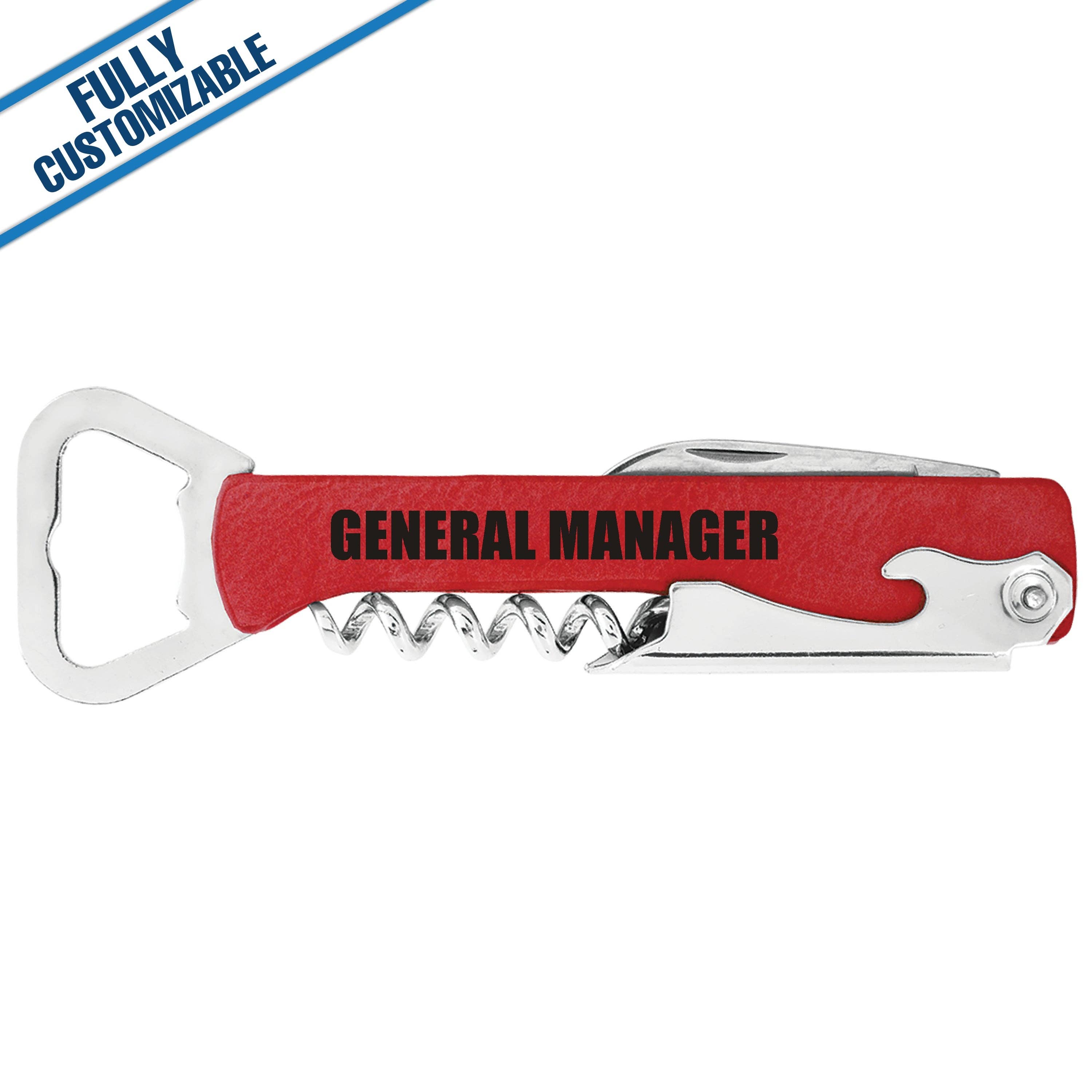 GiftWorksPlus - Vente Ouvre-bouteille/tire-bouchon - Ouvre-bouteille/ouvre-bouteille en similicuir gravé - Entièrement personnalisable13