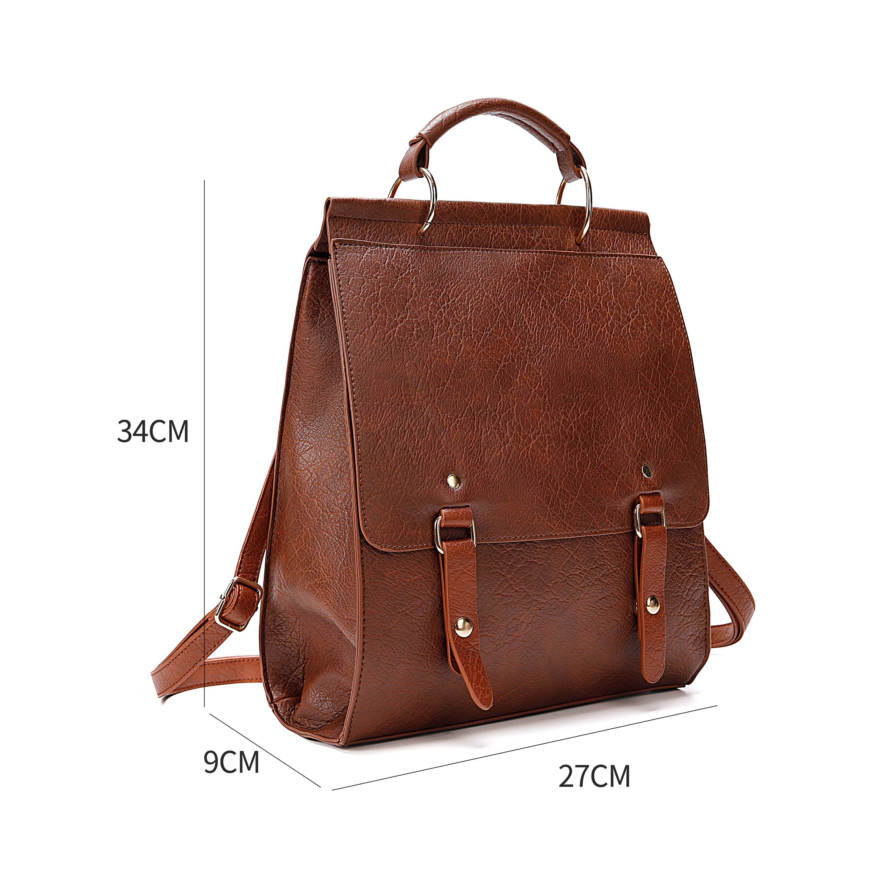 Superbia – wholesale Top handle bag – women's – Classic Two-toned Flap Over Backpack bag- 9356(Carla Range)3