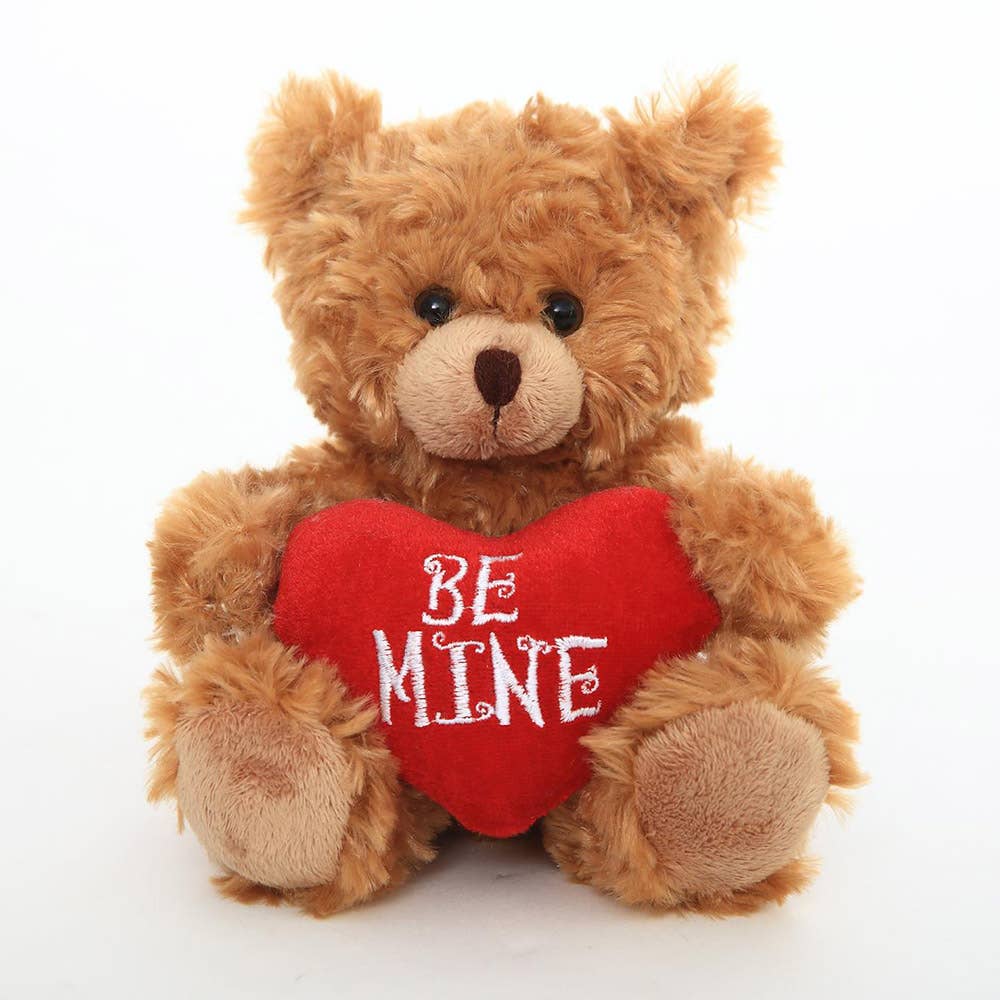 Plushland – Engroshandel Plyslegetøj - Børn og baby – 15 cm & 23 cm Valentine Teddybjørn | Bjørn med "Be Mine" Hjerte0