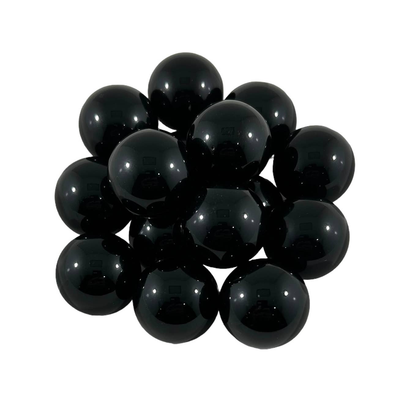 Quasar Gems USA - Wholesale Spiritual Stone/Crystal - Black Obsidian Spheres 22mm 1/2 KG1
