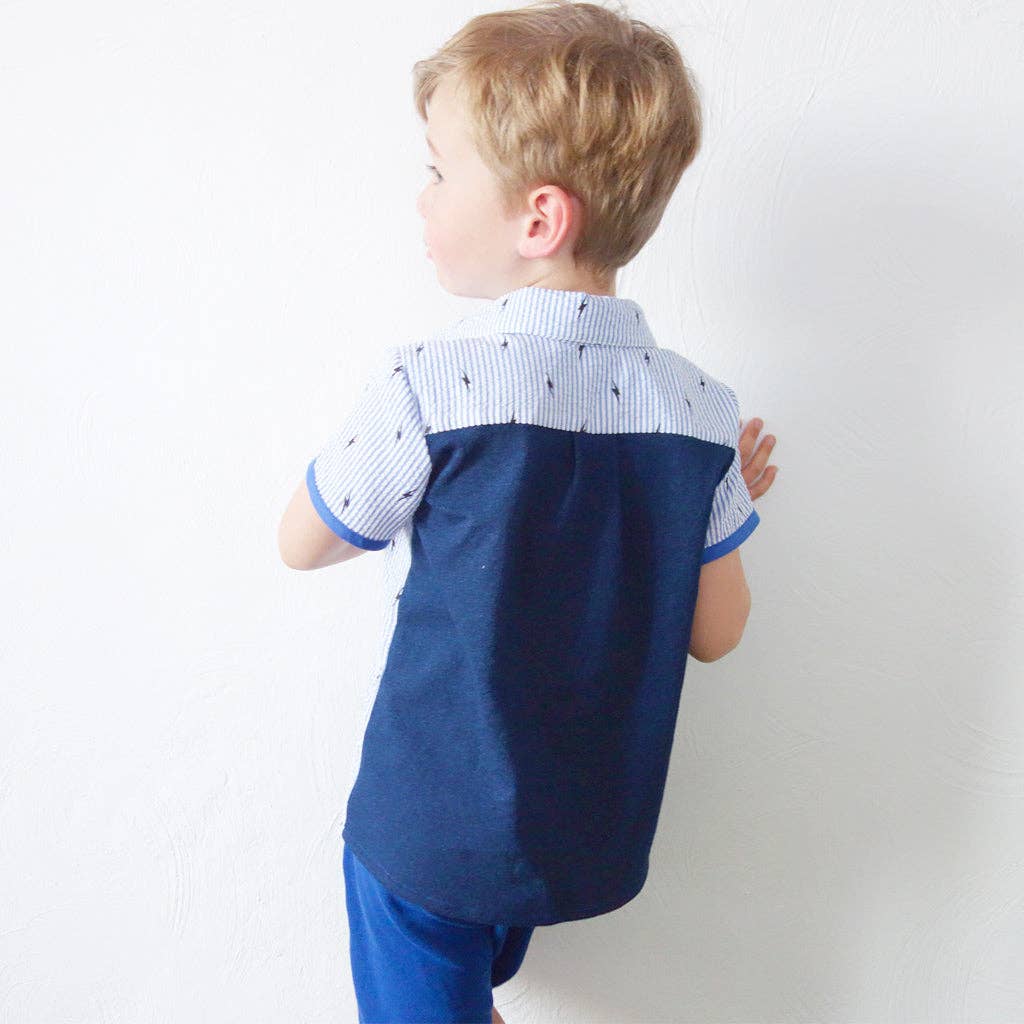 Super Bison – Engroshandel DIY-sysæt – Mønster skjorte Victor 2/12 år19